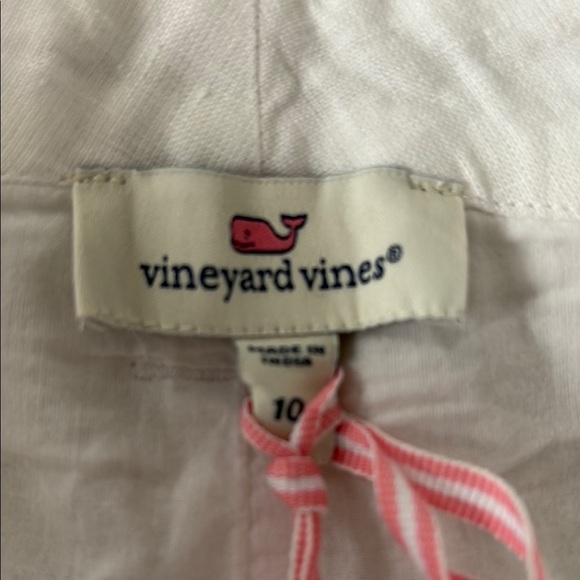 Women's vineyard Vines White Linen Belted Shorts - Picture 2 of 3